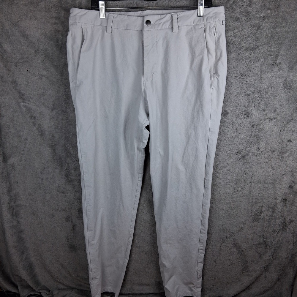 Lululemon Commission Pant Mens 36x32 Gray Slim Tapered Chino LM5A73S